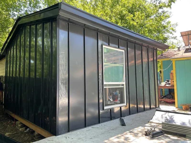 Black standing seam metal wall panels for Metal Roof Installation in Nashville